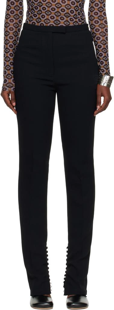 Dries Van Noten Black Crepe Trousers 1