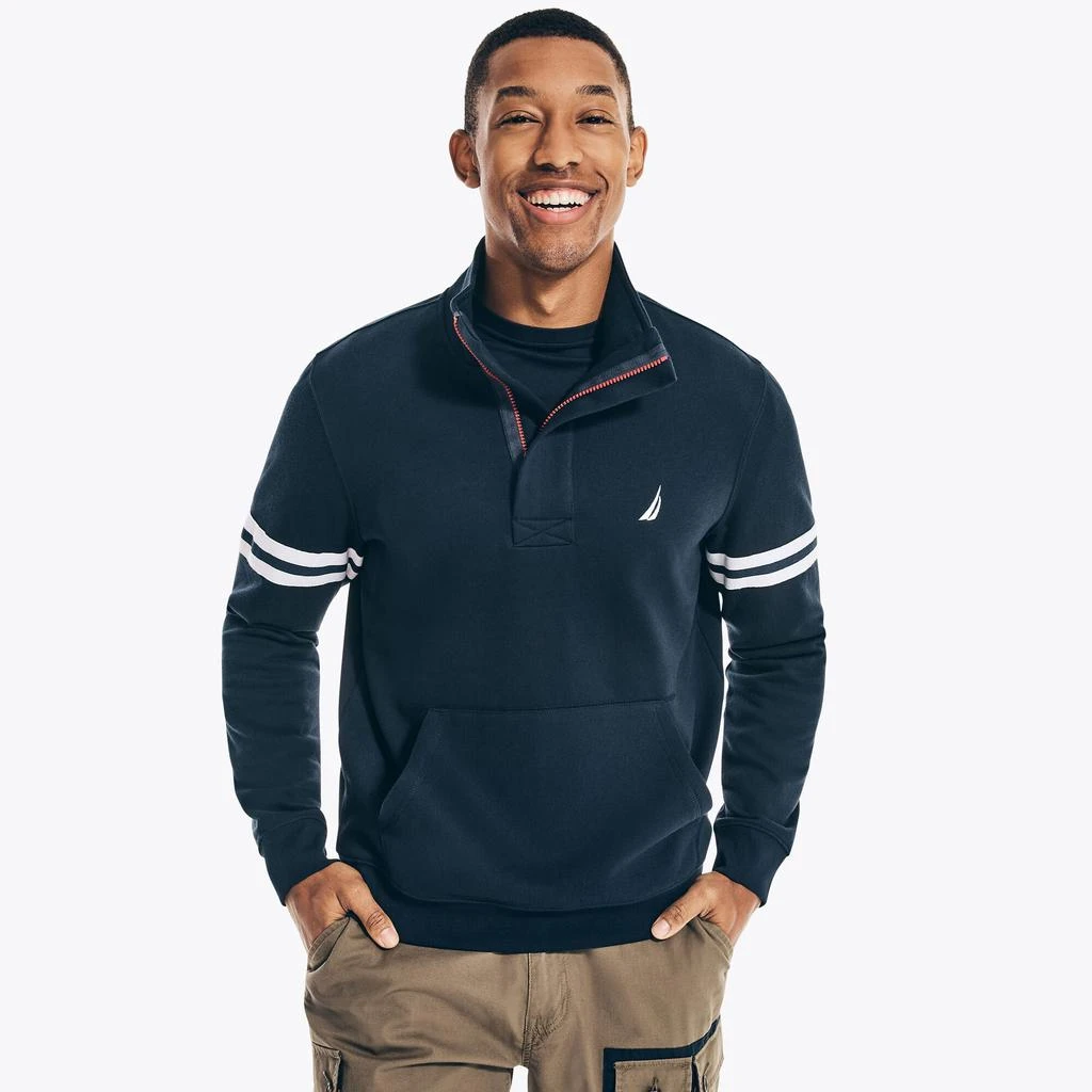 Nautica Nautica Mens J-Class Quarter-Zip Sweatshirt 1
