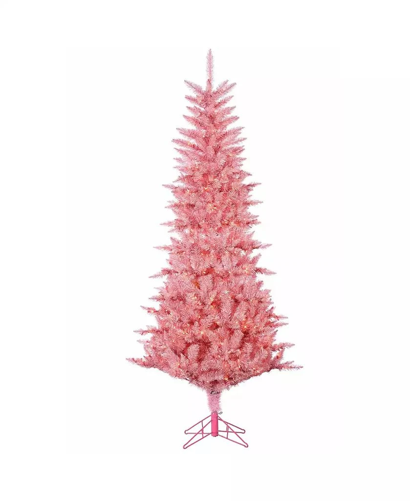 Sterling 7.5Ft. Pink Tuscany Tinsel Tree with 450 Clear Lights 1