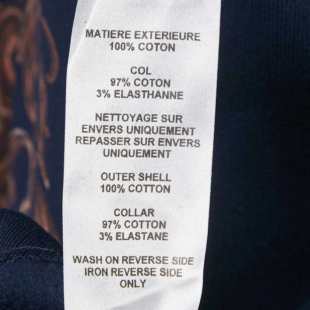 See by Chloé See by Chloe Blue Printed Cotton Knit Stormy Night Sweatshirt L 5