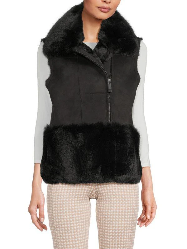 BELLE FARE Faux Fur Trim Vest 1