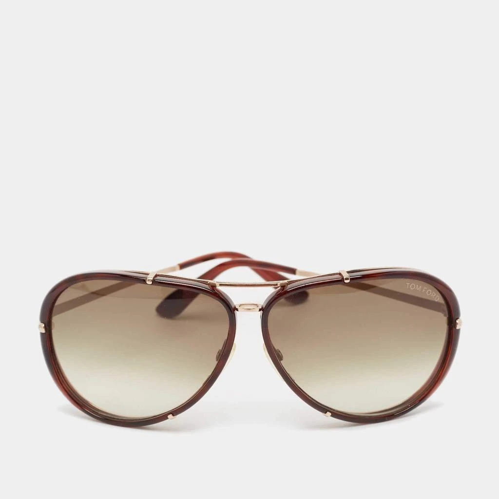 Tom Ford Brown Gradient TF109 Cyrille Aviator Sunglasses  display picture 1