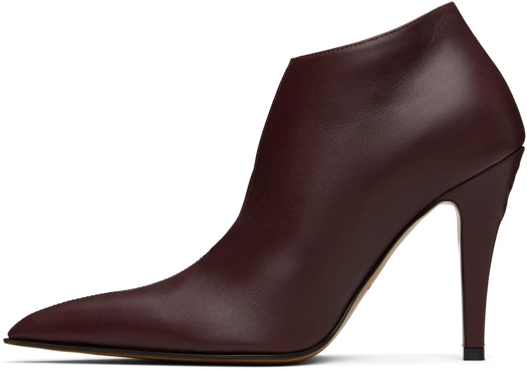 McQueen Burgundy Birdee Slashed Pump Boots 3