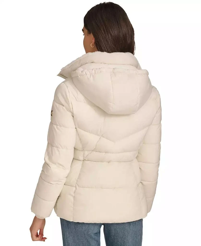 Calvin Klein Petite Faux-Fur-Lined Hooded Puffer Coat 2