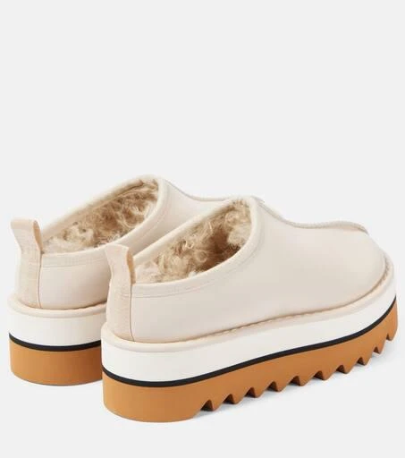 Stella McCartney Sneak-Elyse faux fur-lined faux leather mules 2
