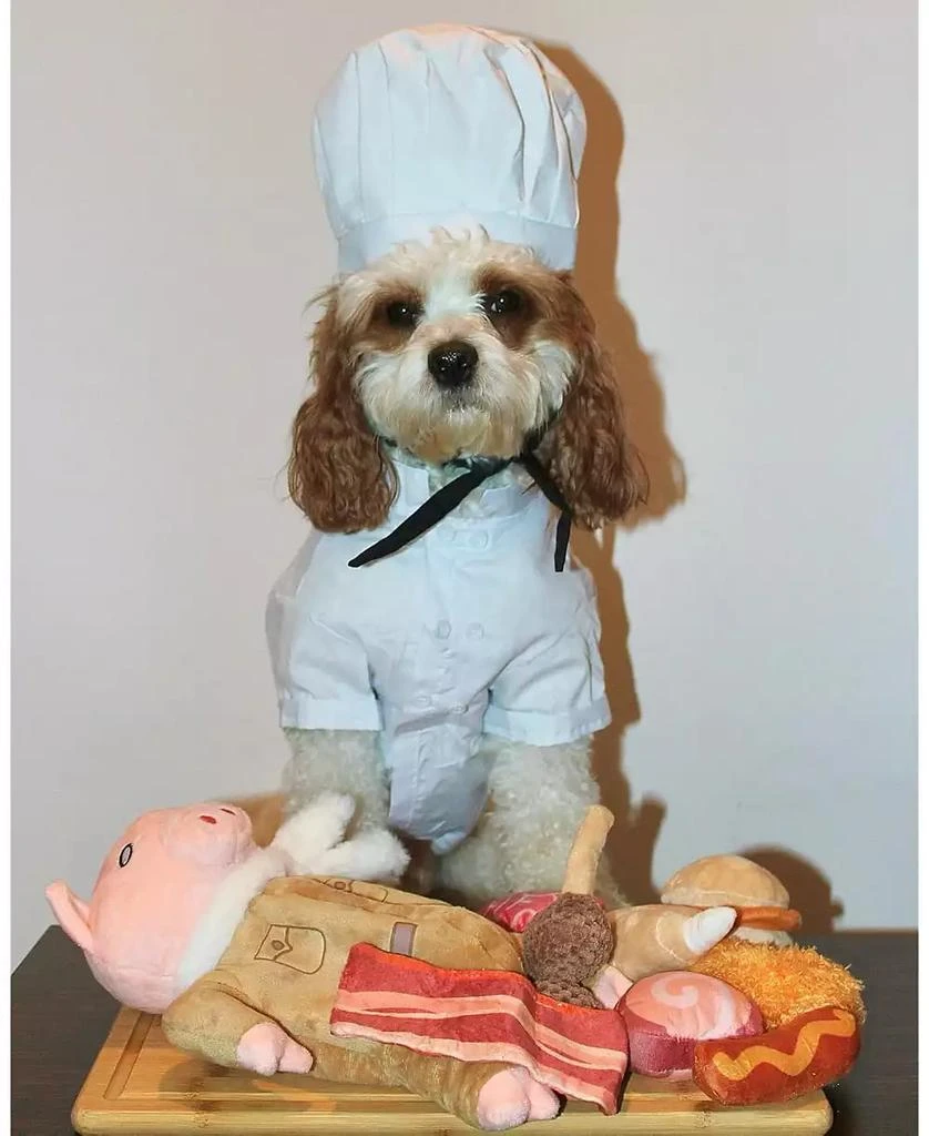 Nocciola 9-in-1 Pig Plush Dog Toys,Funny Piggy Puzzle Toy with 8 Pork Food Squeaky 
Crinkle Toys,Stimulating Enrichment Toys for Small Medium Dogs 7