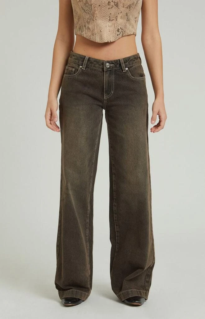 PacSun Casey Brown Low Rise Baggy Jeans 1