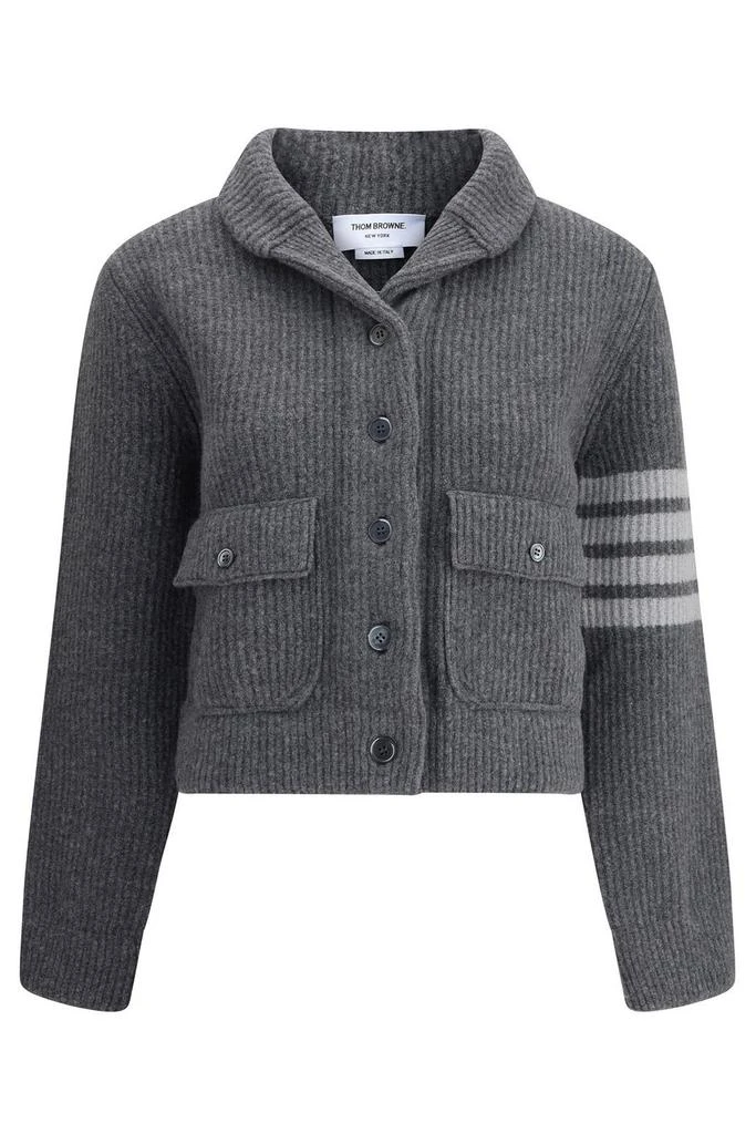 Thom Browne Thom Browne Stripe Buttoned Bomber Jacket 1