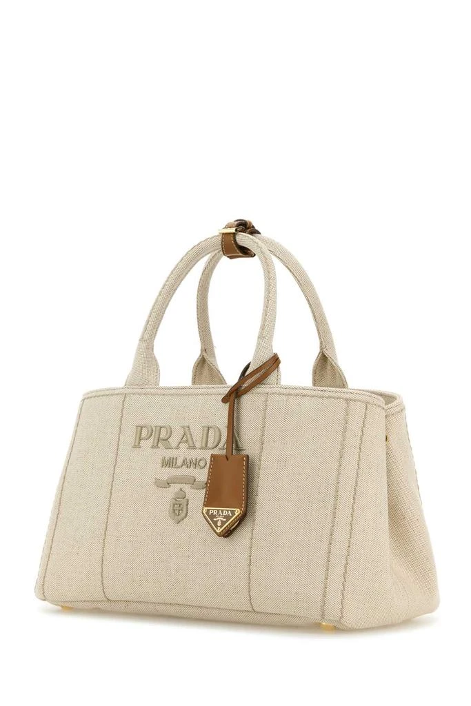 Prada SAND CANVAS SHOPPING BAG 2