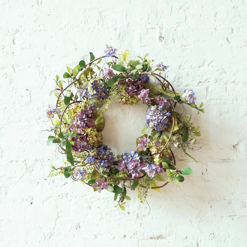 Hivvago Hydrangea Floral Wreath 22"D 2
