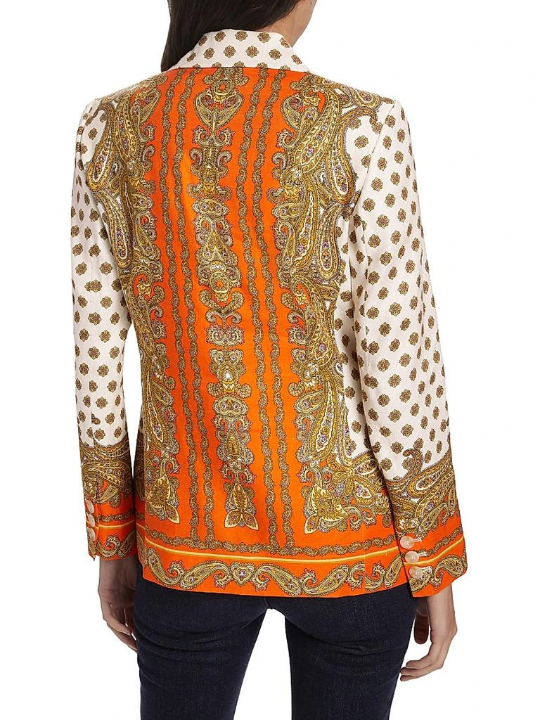Tahari Karter Paisley Linen-Blend Blazer 5