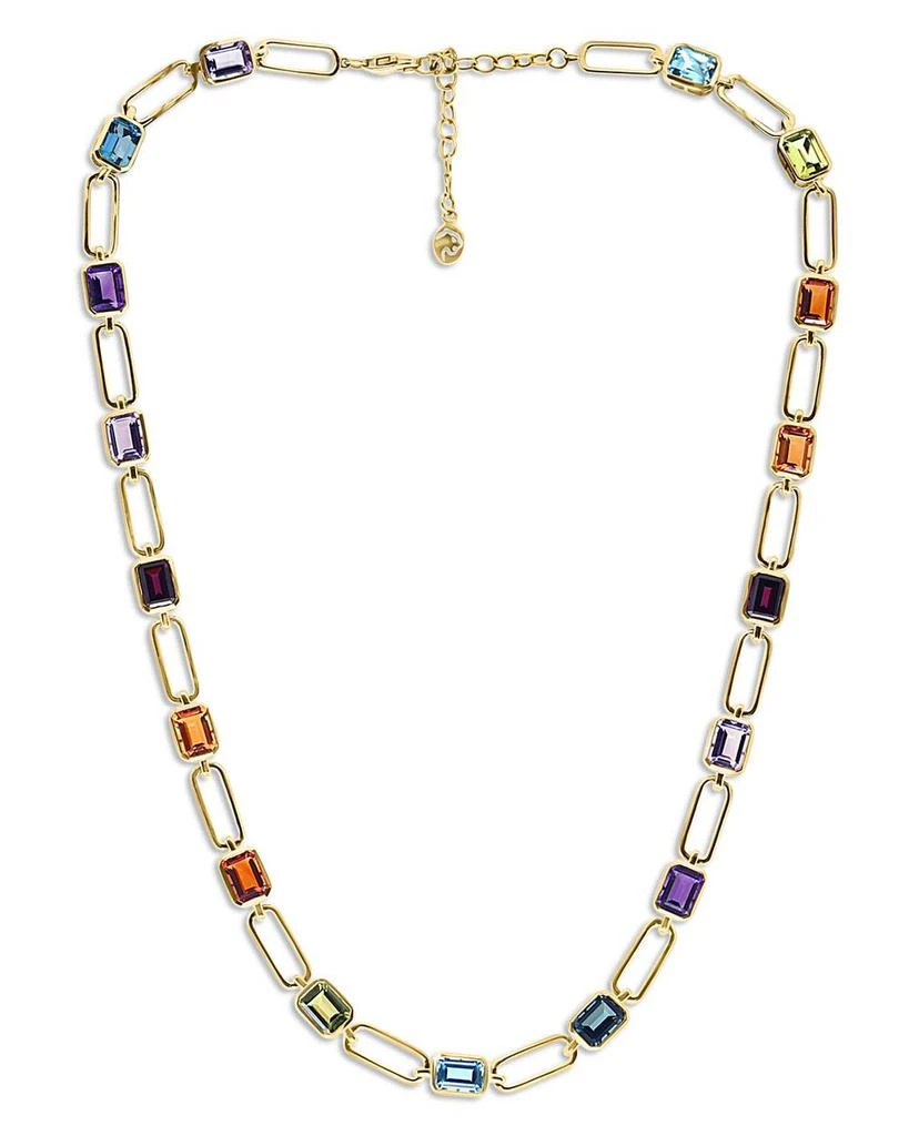 Bloomingdale
s Multi Gemstone Paperclip Link Statement Necklace in 14K Yellow Gold, 16-18" 1