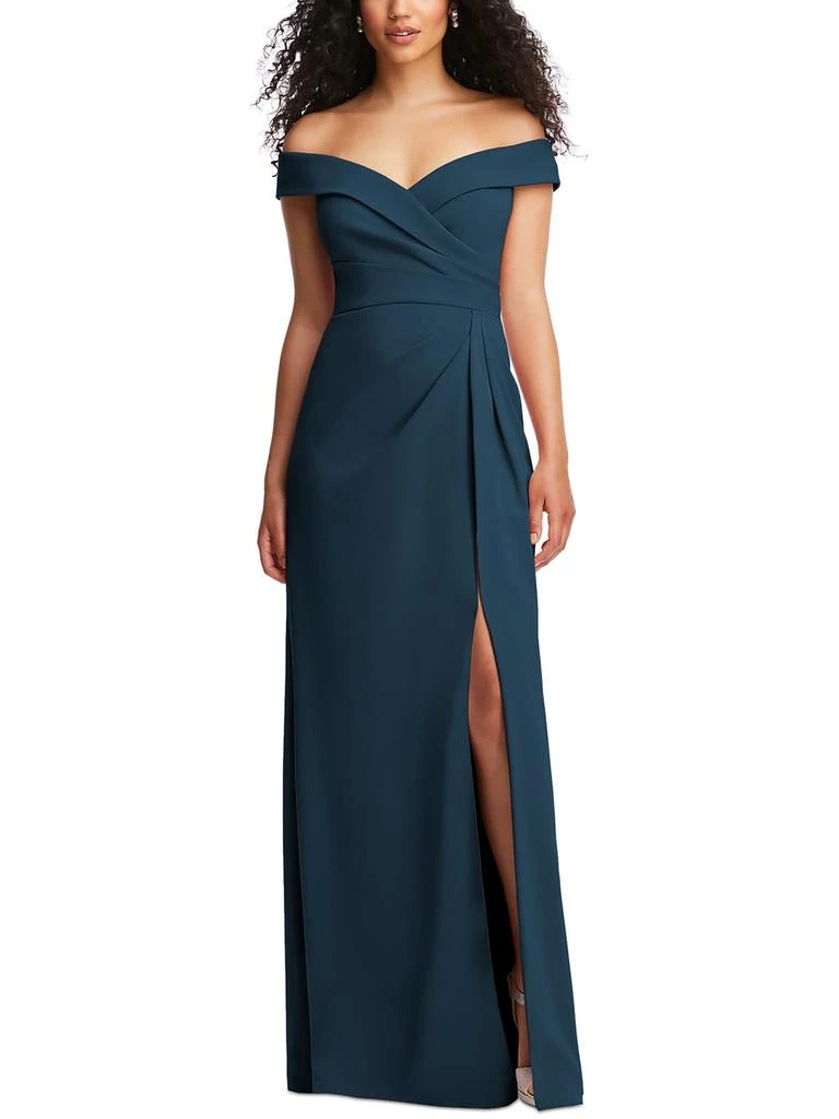 After Six Womens Woven Long Evening Dress 1