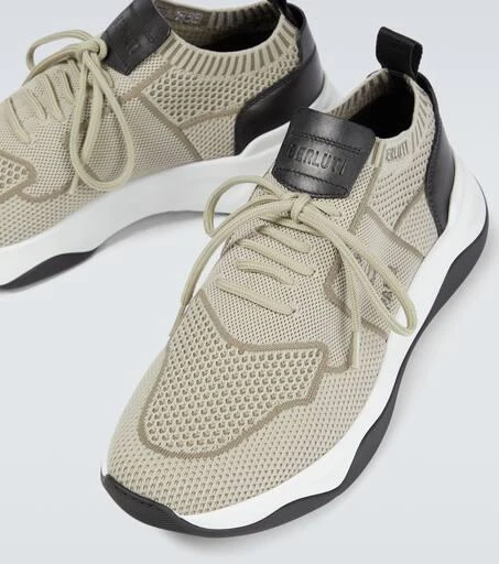 Berluti Shadow knitted and leather sneakers 3