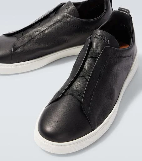 Zegna Triple Stitch leather sneakers 3