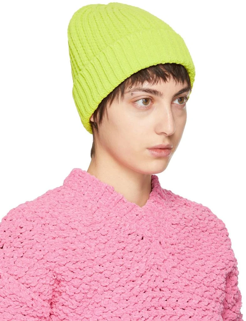 Bottega Veneta Yellow Chenille Beanie 2