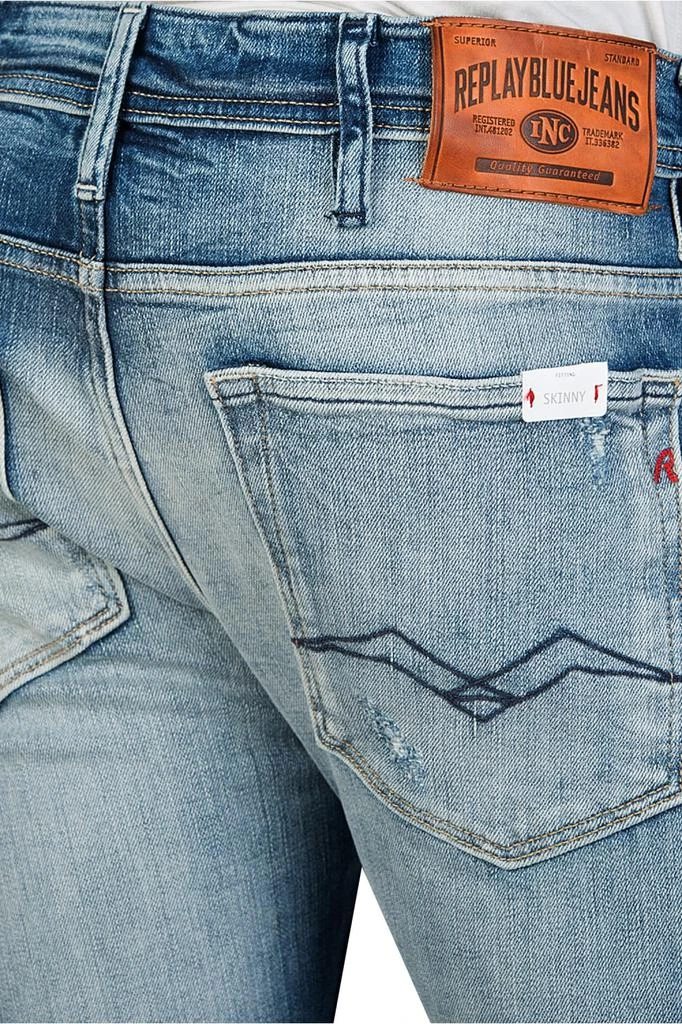 Replay Jondrill 5 Pocket Vintage Skinny Denim Jeans Blue 6