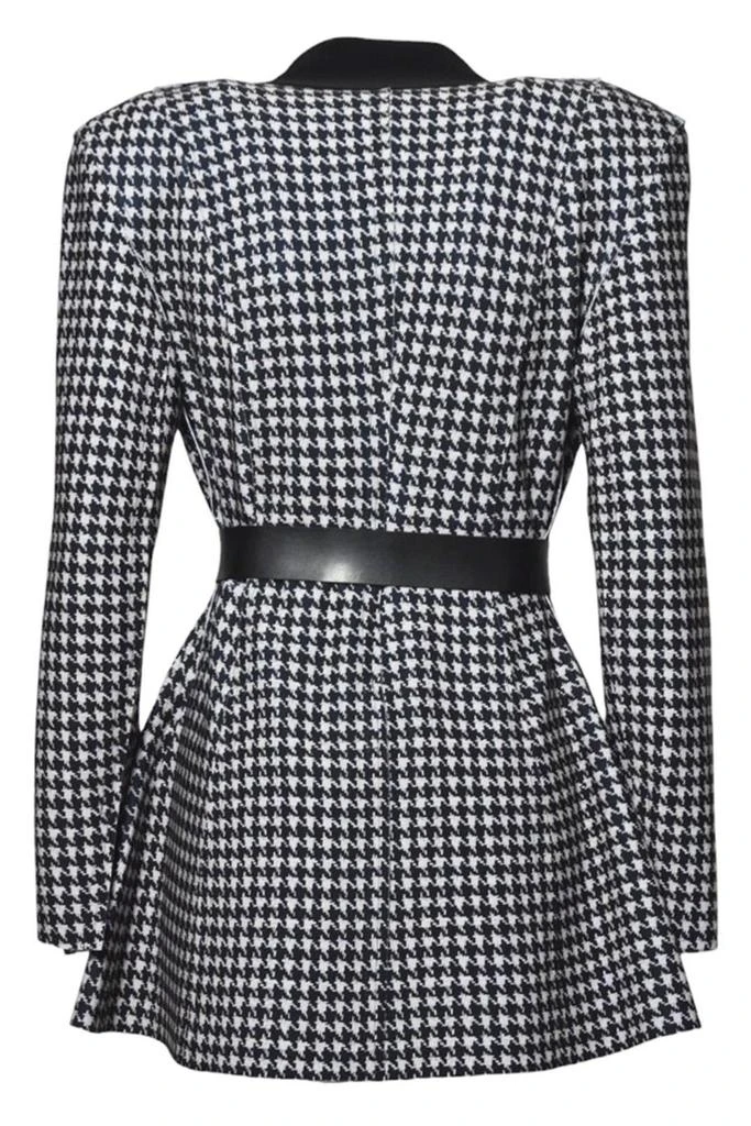 Norma Kamali Norma Kamali Houndstooth Belt Detailed Jacket 2