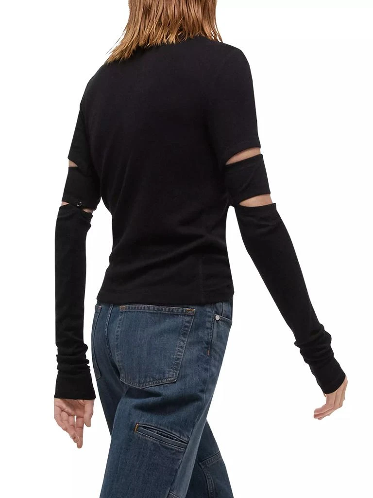Helmut Lang Slash Knit Long-Sleeve Top 5