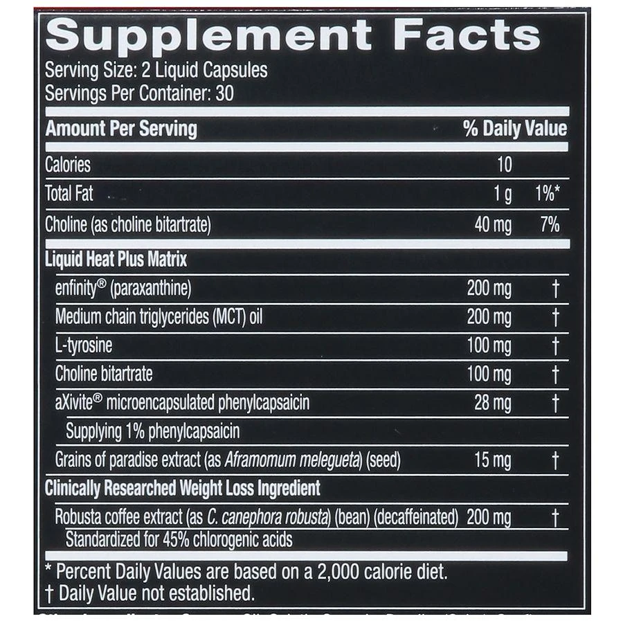 Hydroxycut Hardcore Liquid Heat Weight Loss Rapid Release Liquid Capsules 3