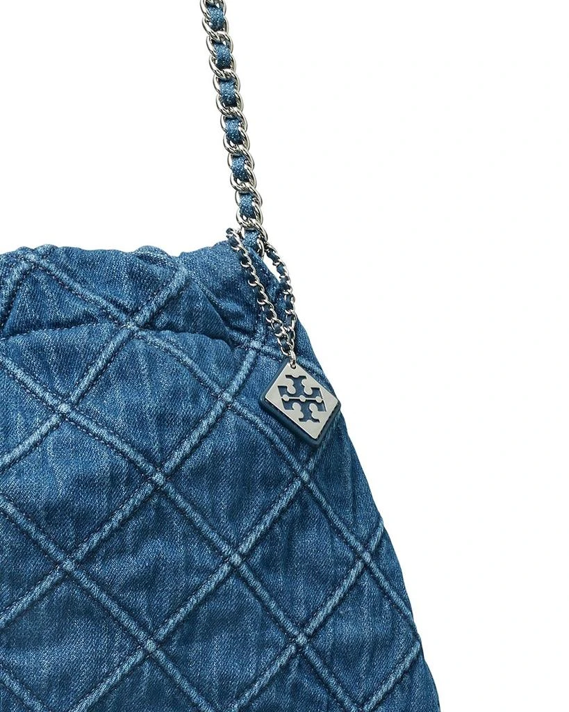 Tory Burch Soft Fleming Denim Hobo Bag 5