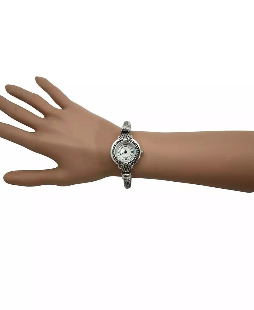 Olivia Pratt Silver Small Elegant Antique Look Women Bangle Watch 3
