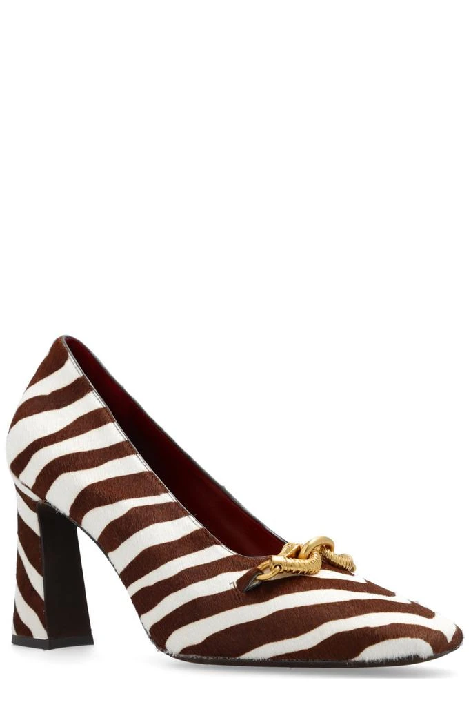 Tory Burch Tory Burch Zebra-Print Square Toe Pumps 2