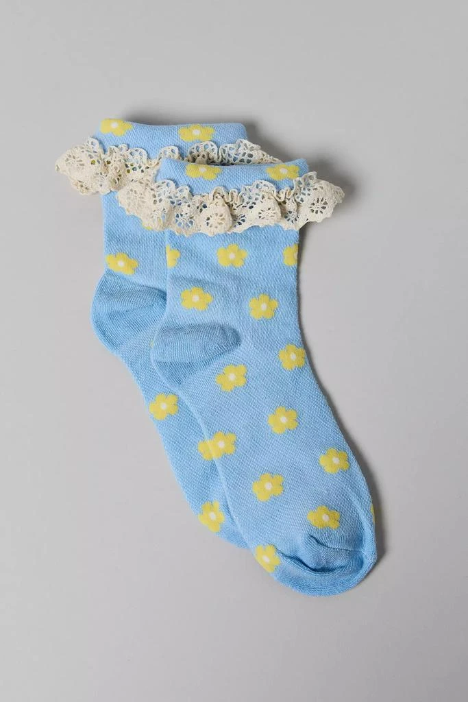 Urban Outfitters Printed Ruffle Foldover Sock 3