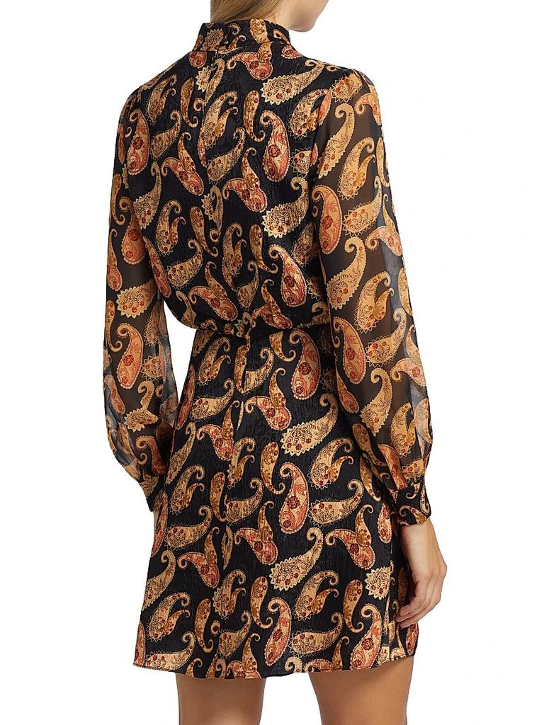 Saloni Isa Paisley Draped Minidress 5