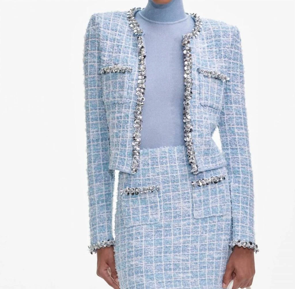 Self Portrait Self-Portrait - Check Knit Cardigan