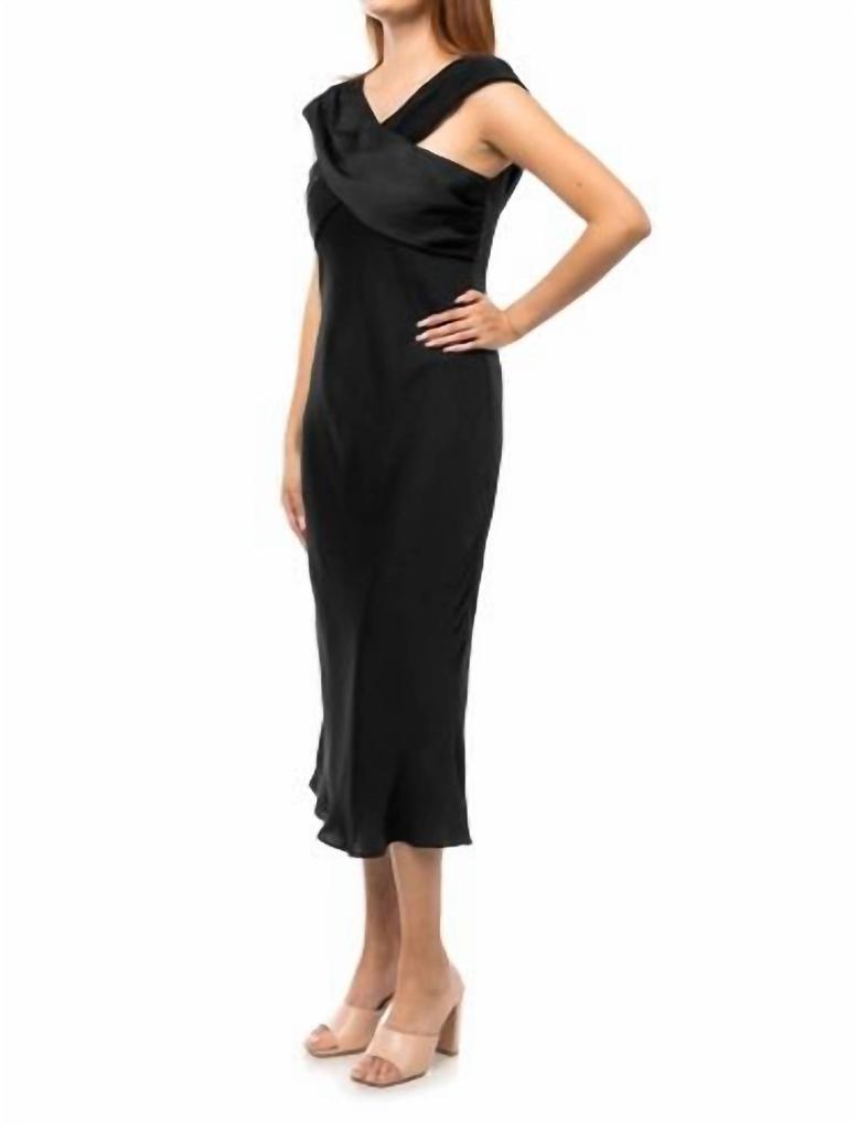 Naked Zebra Naked Zebra - Dia Drape Silky Midi Dess