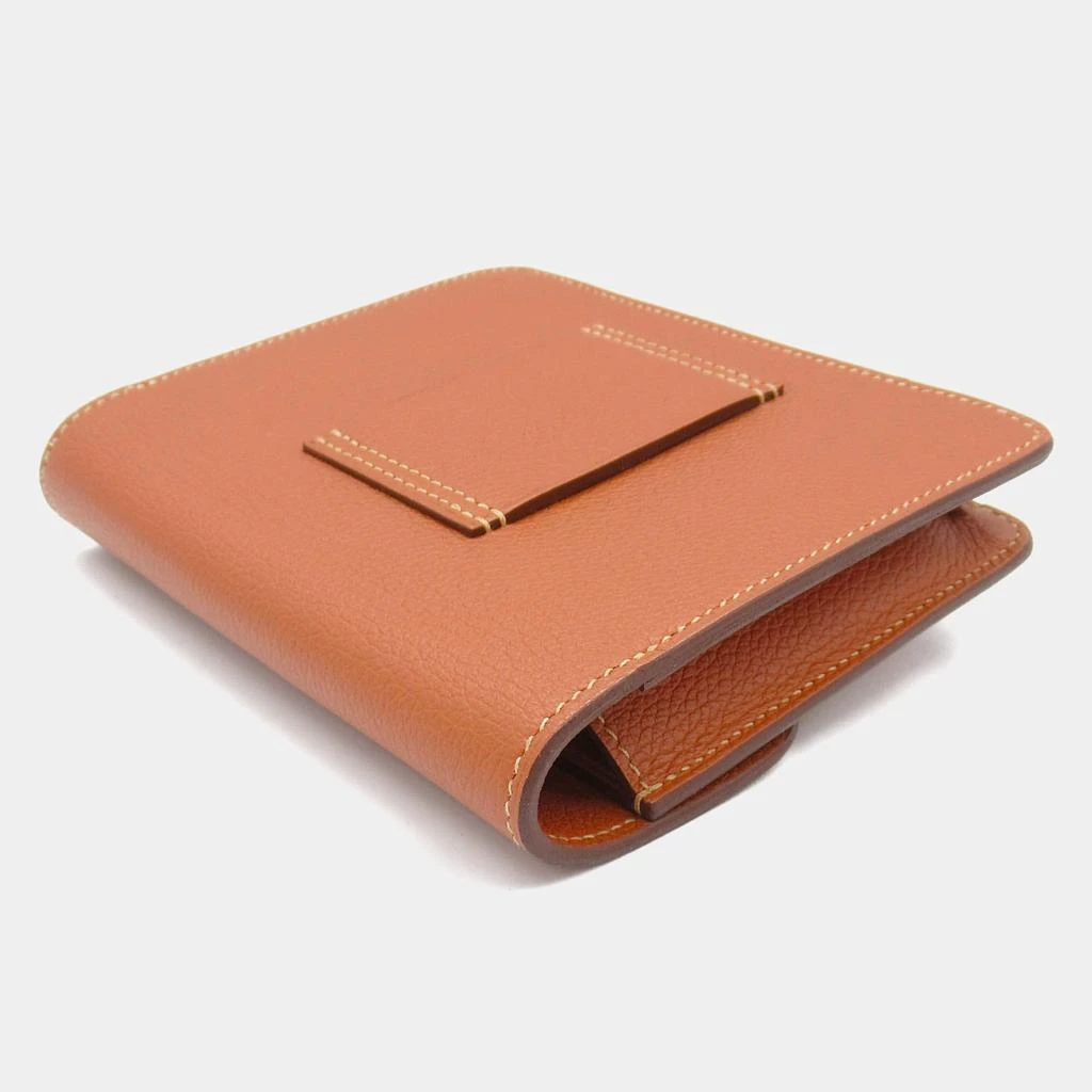Hermes Hermes Brown Leather Slim  Short Wallet 4