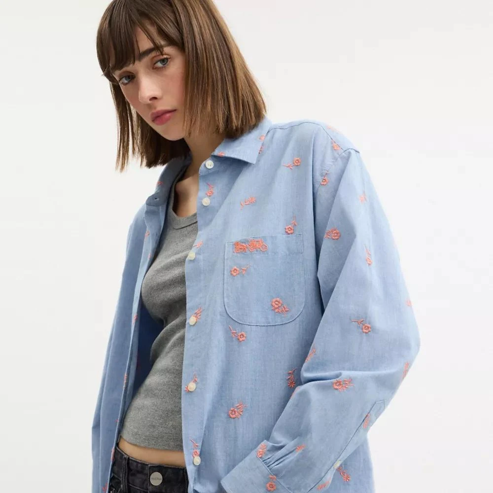 Coach Floral Embroidery Shirt 4