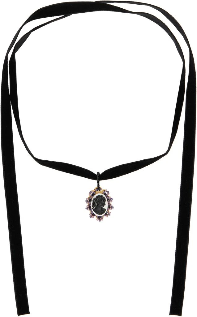 Anna Sui Black Erickson Beamon Edition Cameo Choker 1