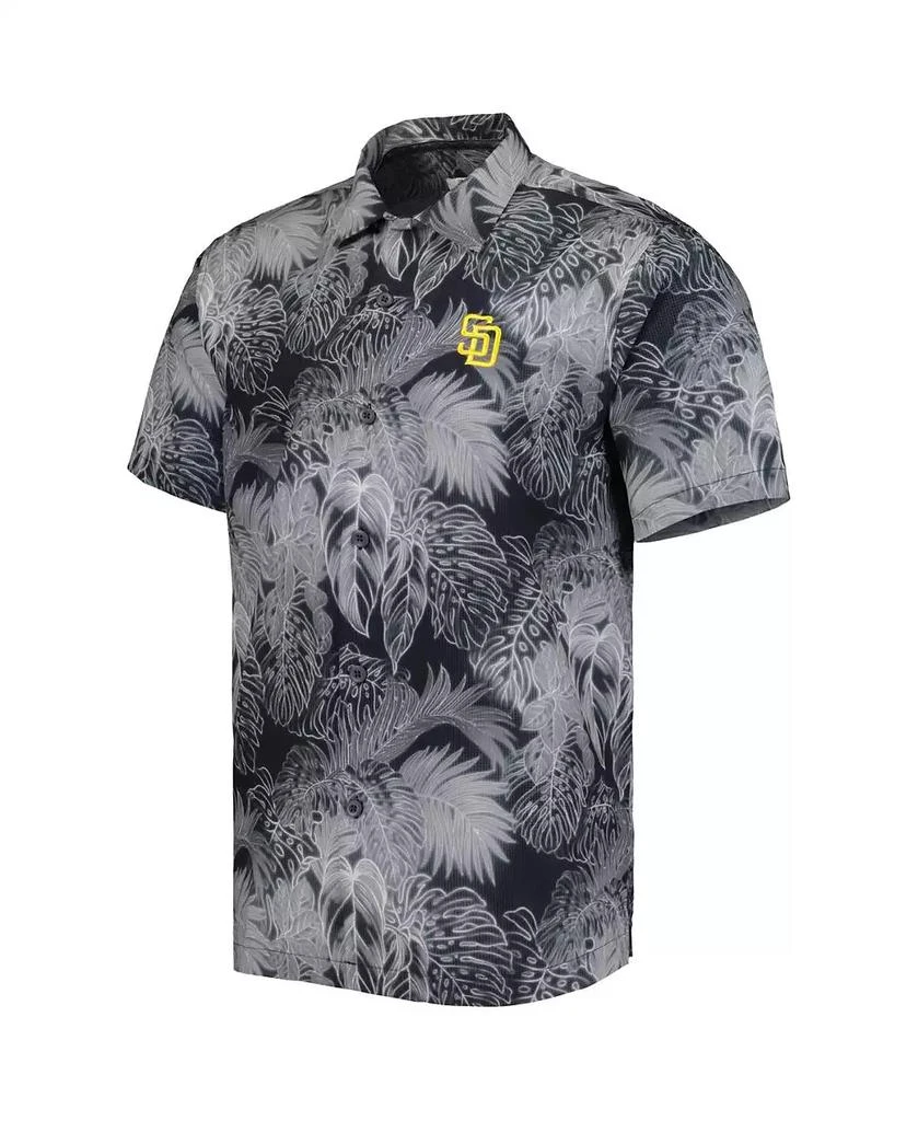 Tommy Bahama Men's Black San Diego Padres Bahama Coast Luminescent Fronds IslandZone Button-Up Camp Shirt 2