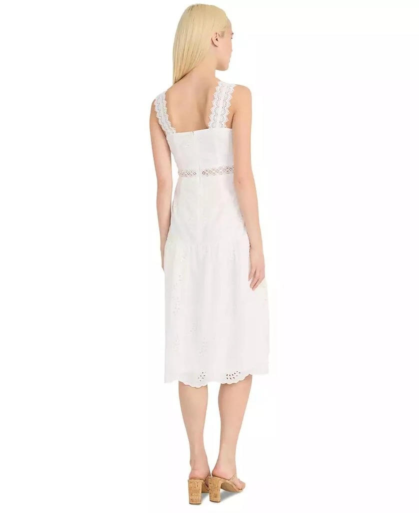 Donna Morgan Women's Eyelet-Embroidered Midi Dress 3