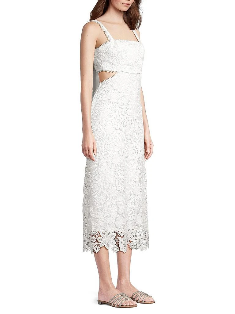 Waimari Eternus Moss Cut-Out Lace Midi Dress 4