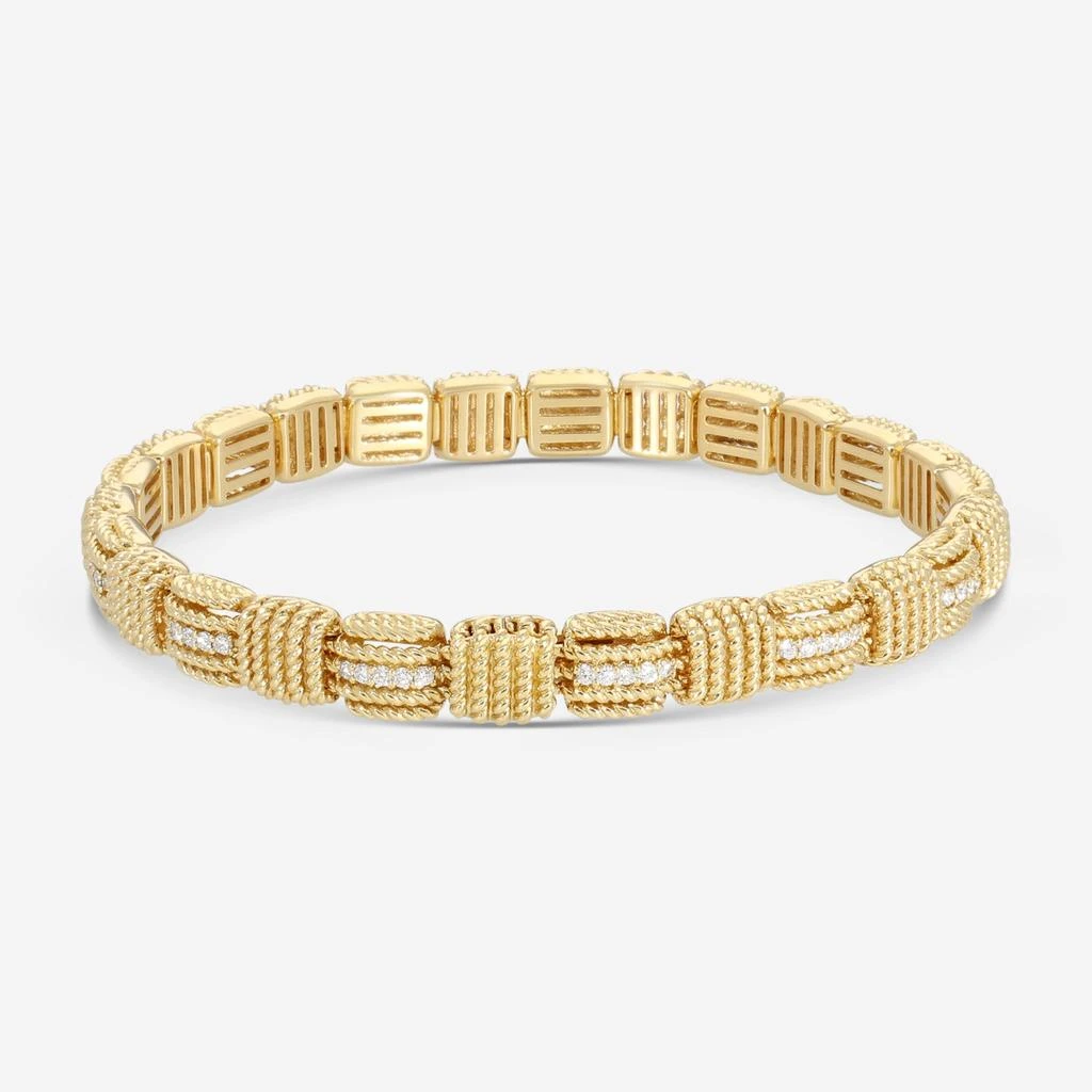 Roberto Coin Roberto Coin Opera 18K Yellow Gold Diamond Bangle Bracelet 7772894AYLBX 3