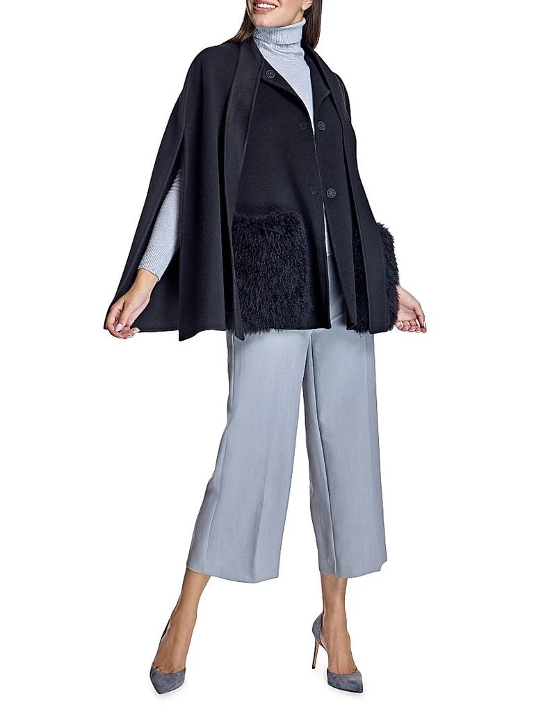 Maximilian Loro Piana Cashmere Cape with Cashmere Fur Pockets 6