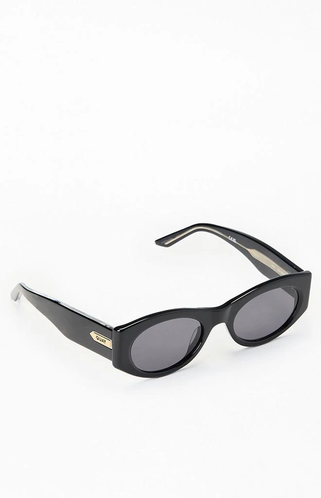 Quay Quay vibe check rectangle sunglasses in tortoiseshell  display picture 1