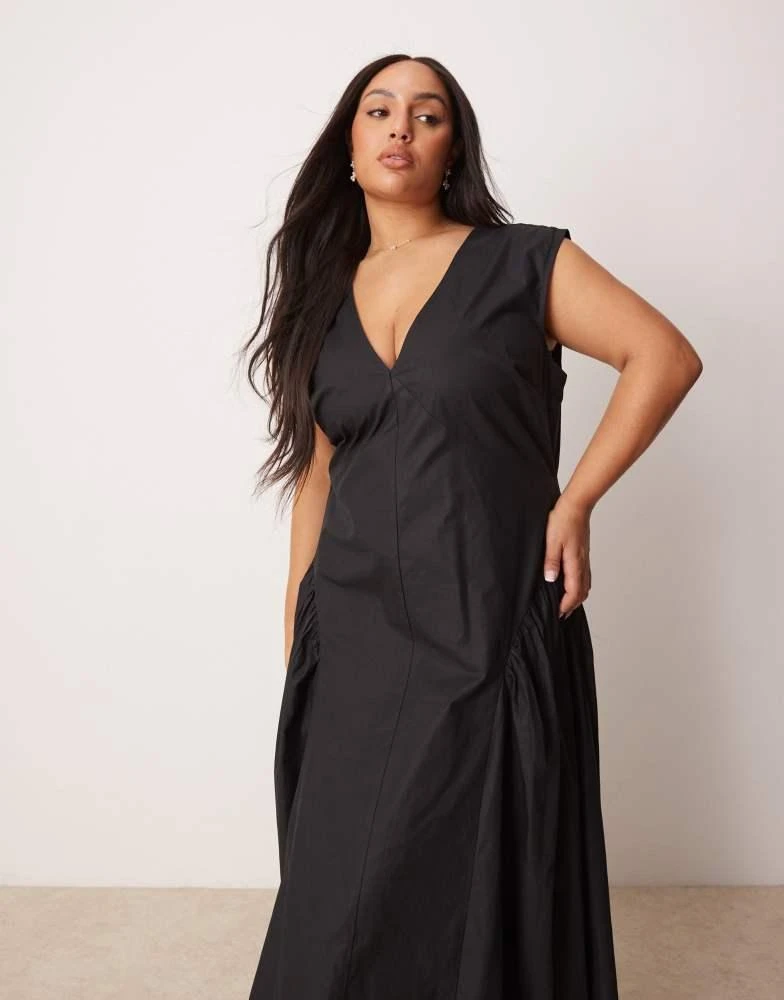 Evening Gowns Asos Curve Dresses Sale ASOS DESIGN Curve Extreme Drape  Sleeve Wide Hem Maxi Dress