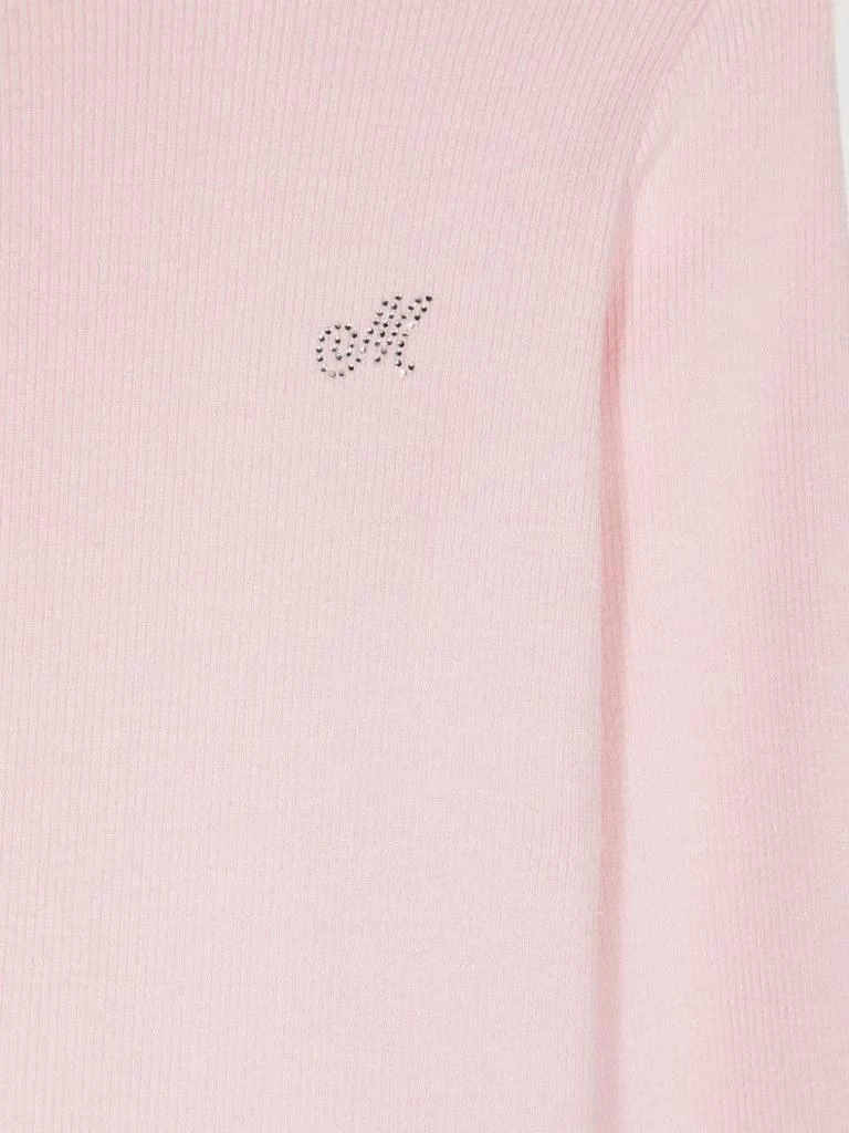 MONNALISA Pink Turtleneck Sweater For Girls 3