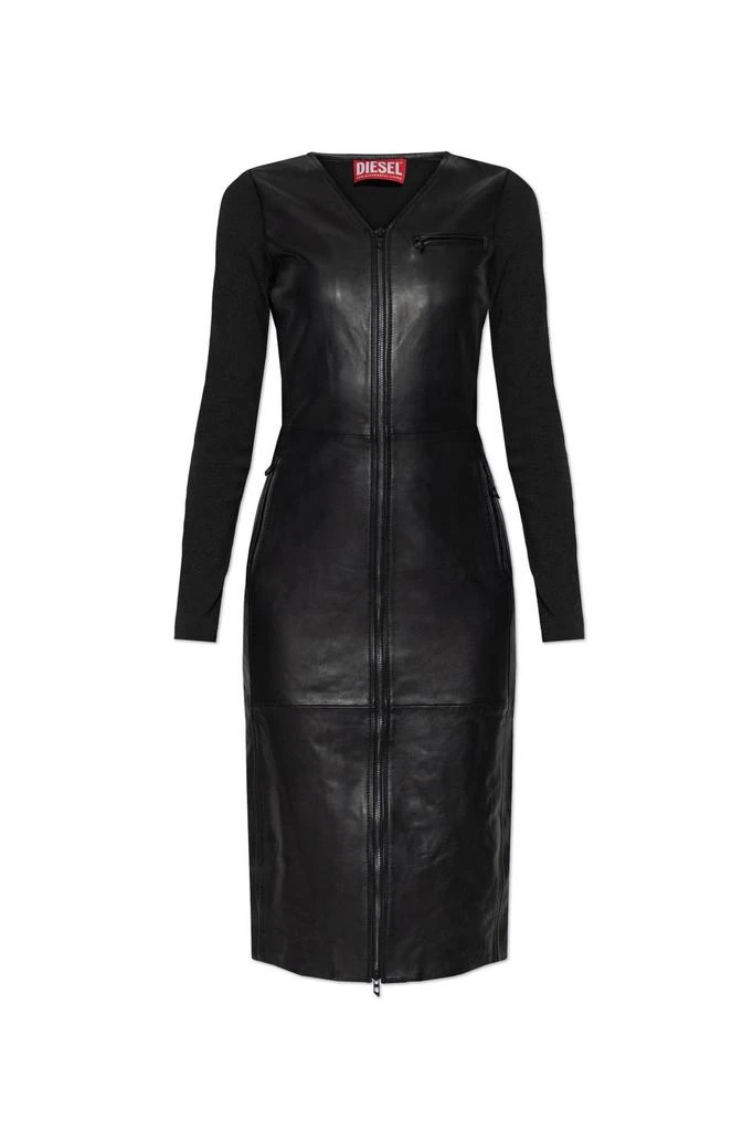 Diesel Diesel L-Ola Leather Midi Dress 1