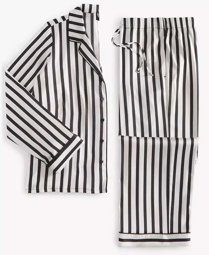 INC International Women's Striped Satin Pajama Set, Exclusively at Macy's 4