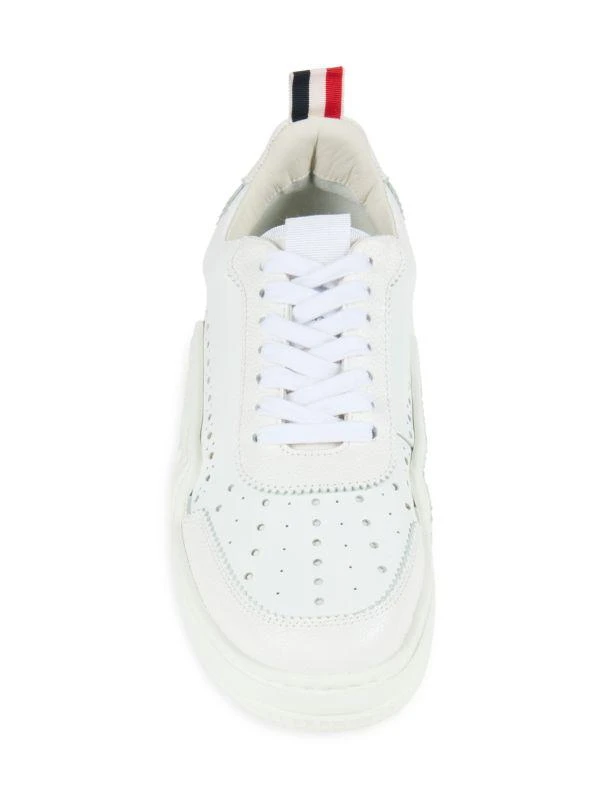 Thom Browne Perforated Low Top Leather Sneakers 5