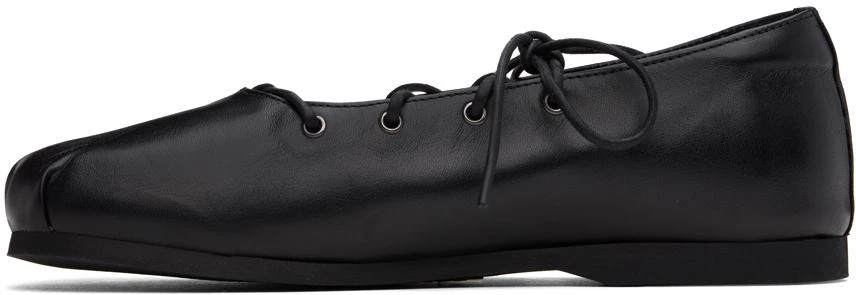 Our Legacy Black Laced Slip In Ballerina Flats 3