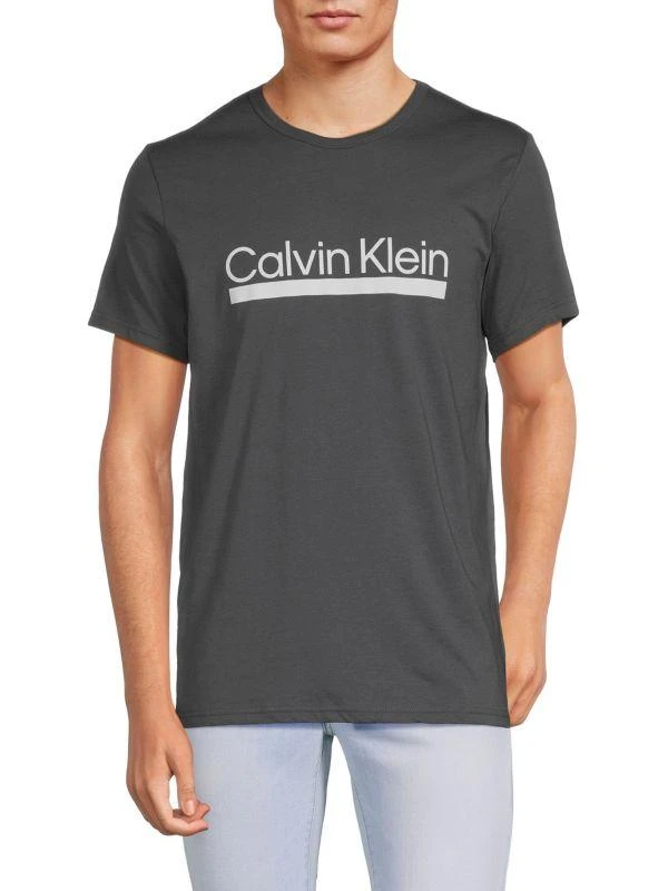 Calvin Klein Logo Heathered Tee 1