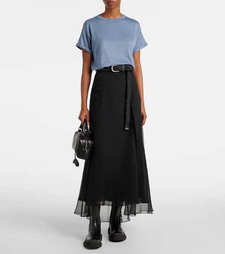 Brunello Cucinelli Cashmere and silk-blend top 2