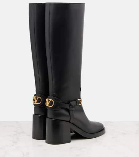 Valentino VLogo leather knee-high boots 2