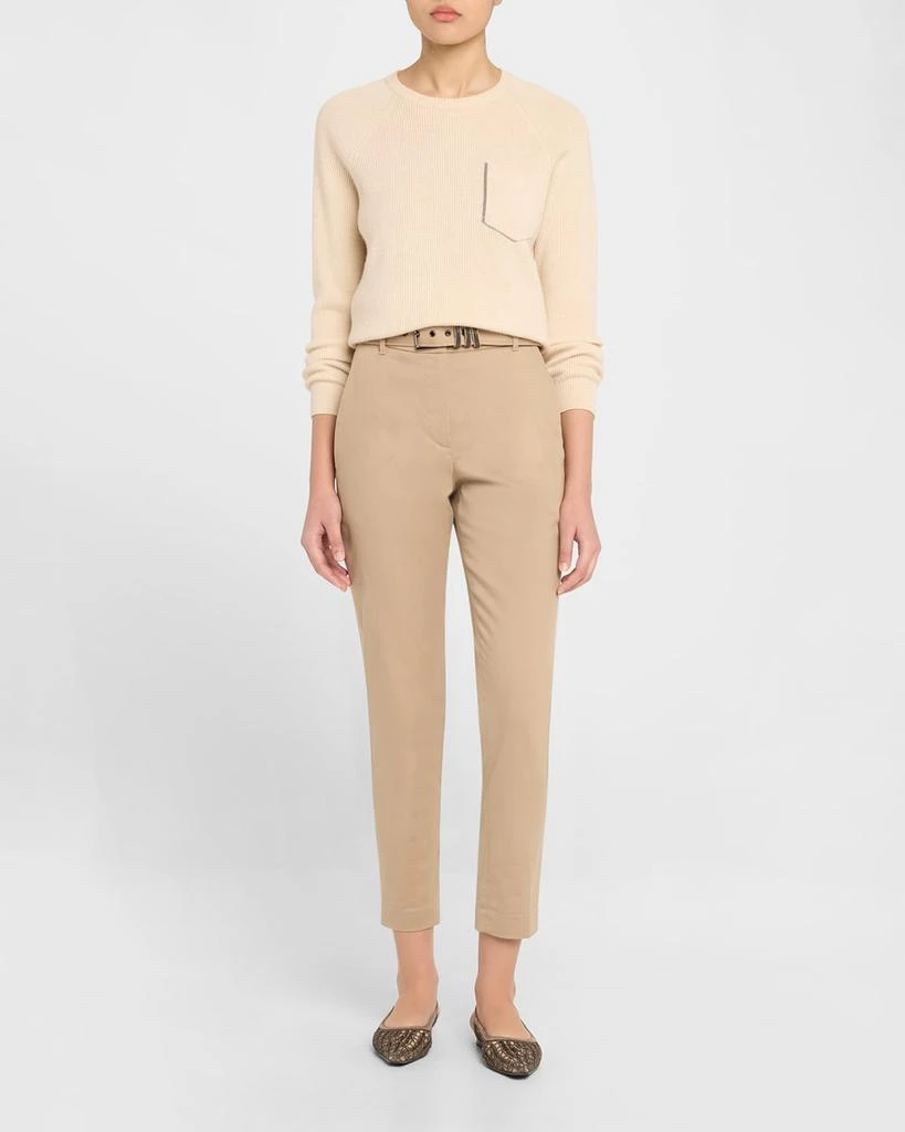 Brunello Cucinelli Woven Monili Slingback Flats 3